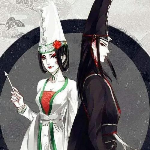 黑白无常唯美情侣头像