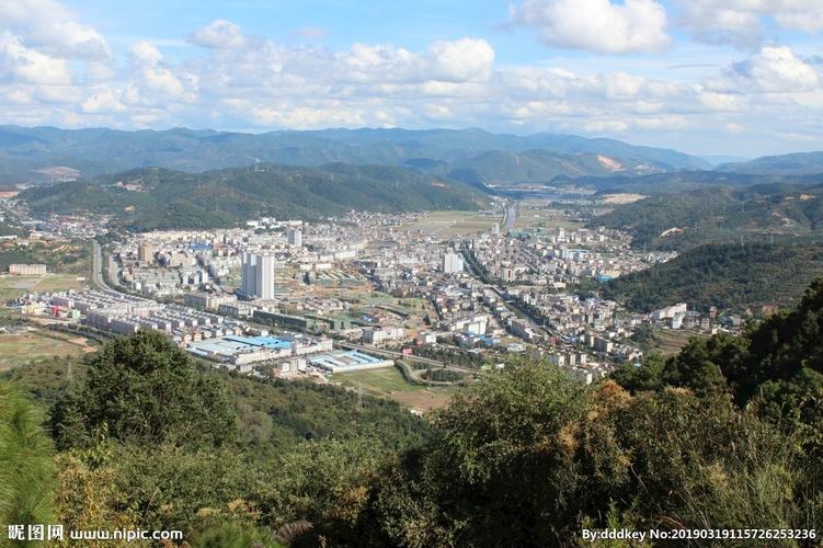 峨山县全景俯瞰图片
