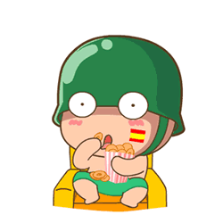 炮炮兵呆萌眨眼吃货gif动图_动态图_表情包下载_soogif