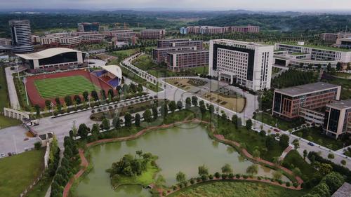 四川工商学院眉山校区航拍_3840x2160_高清视频素材