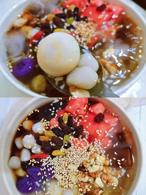 料足 巨好吃_白凉粉_红糖_芋圆_冰粉_西瓜_葡萄干_冰箱_汤圆_便利店