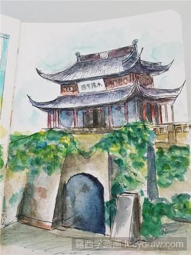 教你画苏州盘门城楼