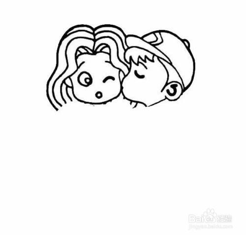 接吻图片亲吻 黑白 简笔画 爱情 情侣漫画亲吻简笔画亲嘴简笔画视频