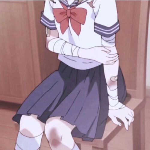 "丧丧的"动漫女生头像:失去你之后,所有的快乐,都是我装的