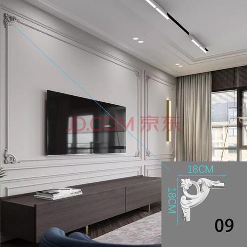 pu线条角花背景墙设计排版雕花装饰组合饰花仿石膏线09角花个2400mm支