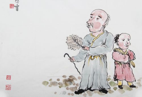 张志 中国国画家协会理事 著名国画家《袖手旁观》