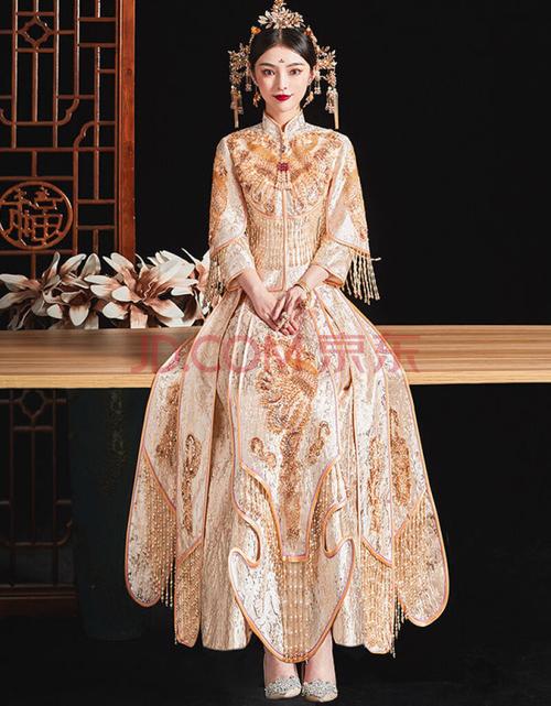 女装 婚纱 fgacct 秀禾服春夏结婚香槟色中式新娘服秀和服中国风敬酒