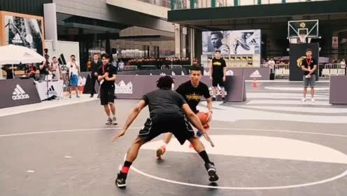 中国街球高手黄宇军,单挑nba球员毫不手软,场面太激烈了!