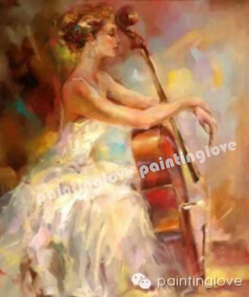 paintinglove油画临摹:《拉大提琴的女孩》