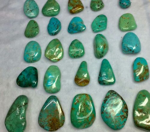 美国金曼松天然原矿高瓷高蓝和将军绿绿松石原石吊坠可代镶嵌_7折现价