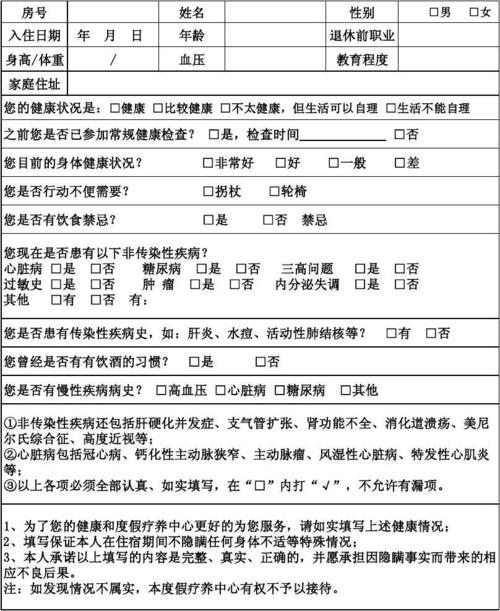 2015年健康状况调查表(新)