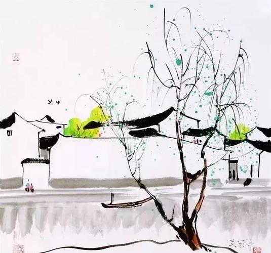 吴冠中画的 春到江南