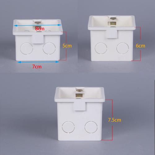 86型接线盒pvc电工配件冲孔开关底盒暗装预埋5cm 6cm 7.5cm拼装盒