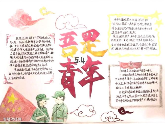 初中五四青年节手抄报优秀作品