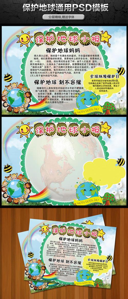 保护地球的宣传语8字手抄报 保护地球的手抄报