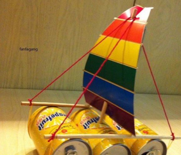 2.饮料瓶子手工制作 3.饮料罐手工制作小船 4.