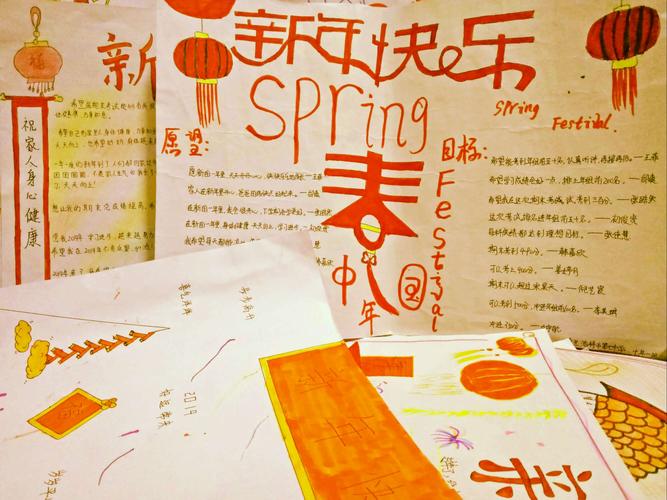 新年心愿——乌七中七年级海报设计