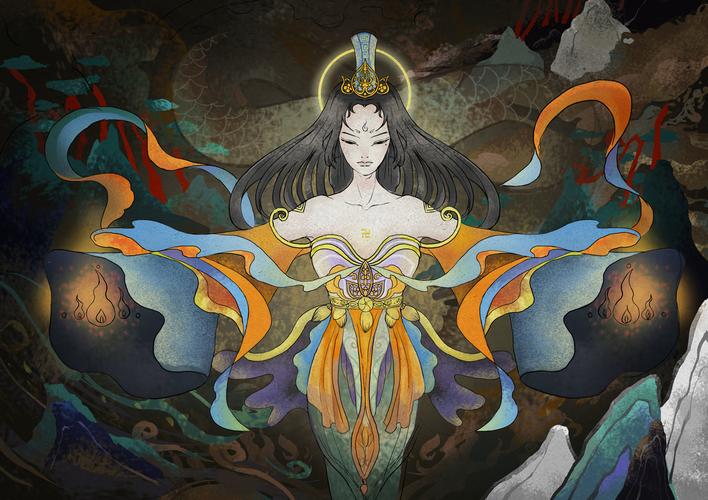 女娲娘娘_胡曦元gloria__插画师作品_涂鸦王国gracg.com