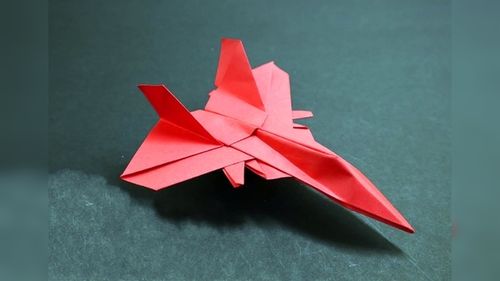 非常帅气的喷气式纸飞机,手把手教你折出来,摆在桌上太好看了!