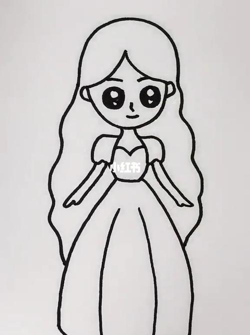 画一个可爱的小公主_简笔画_教程_简笔画教程_文化