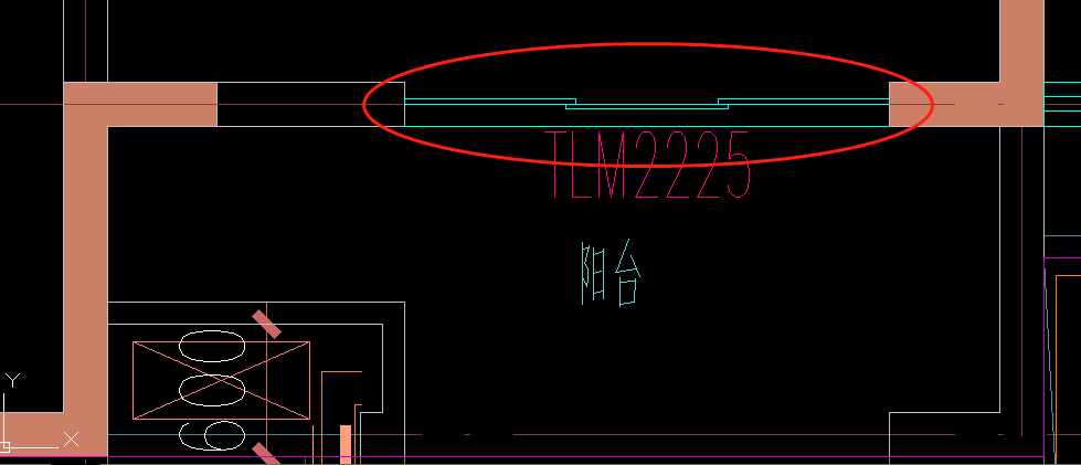 平面图单推拉门怎么画cad