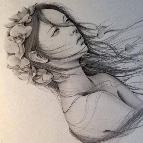 一幅细腻的铅笔画过程.关注左琳.