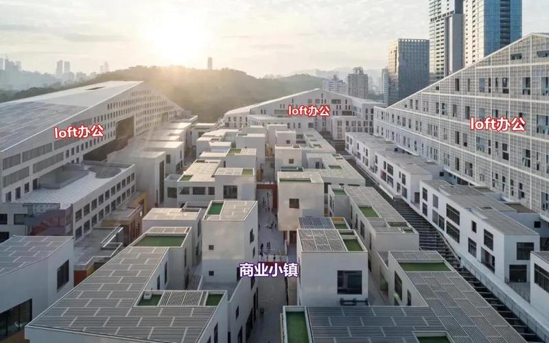 集中商业和商业小镇深业上城总建面达120万㎡,包含公寓,写字楼,商业