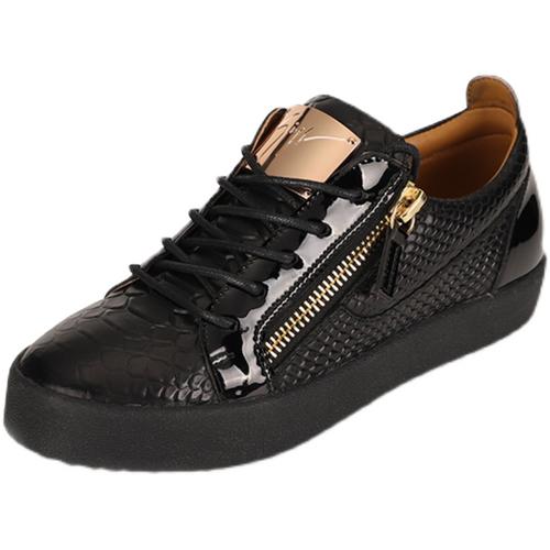 sivriclgz男鞋2021春季新款蛇纹真皮金属扣潮流发型师欧洲站板鞋