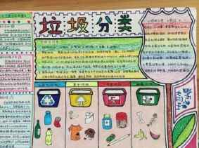 关于垃圾分类的四开手抄报 垃圾分类手抄报