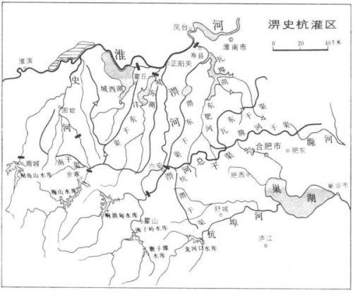 淠河灌区,位于江淮分水岭两侧,南抵丰乐河及其主要支流张店河一线