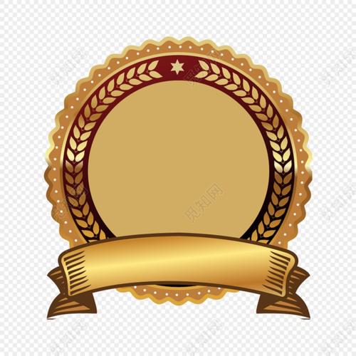 金色奖章标签素材