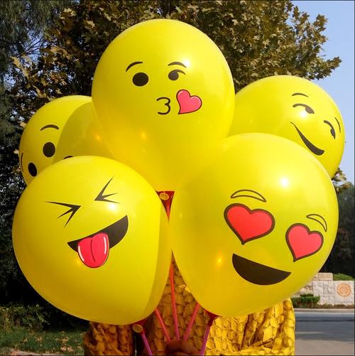 8克黄色笑脸表情气球
