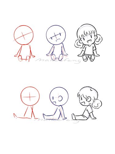 简笔| 人物|坐姿 | 教程_简笔画_简笔画教程_文化_绘画