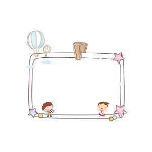 方形儿童图框花边边框小报边框