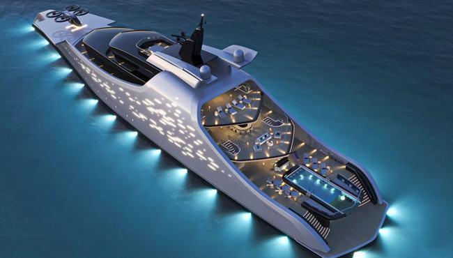samsorgiovanni发布96米未来派氢动力超级游艇概念zero号