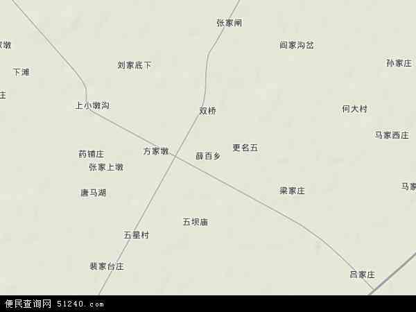 中国甘肃省武威市民勤县薛百乡地图(卫星地图)