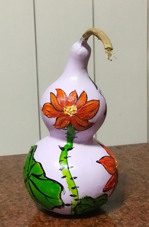 葫芦彩绘涂鸦 荷花江南