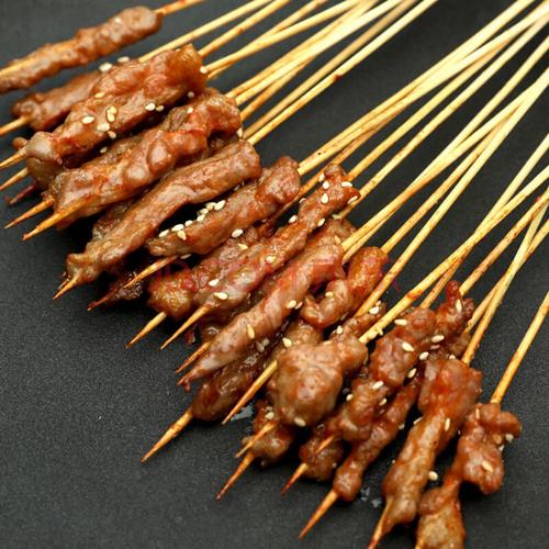 300串户外牛肉串小串铁板烧烤油炸中街夺命串串食材风味牛肉小把串300