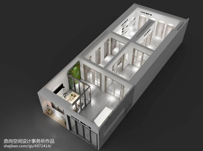 8万元购物空间100平米装修案例_效果图 - 门窗店设计2