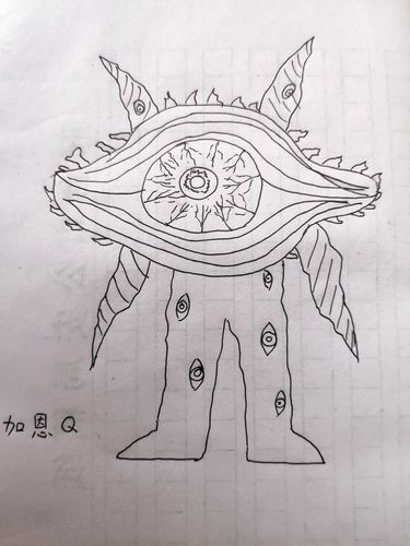 周末和他一起看奥特曼,他想要一只怪兽叫做"加恩q"的,我从网上查了