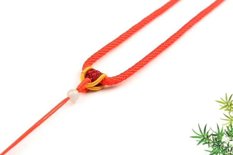 翡翠蜜蜡平安扣手编吊坠挂绳挂坠手工编织玉坠玉佩项链绳挂件绳子