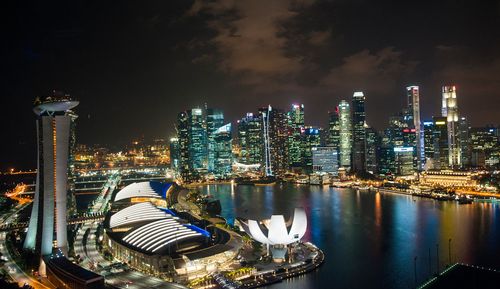摩天轮上看到的marina bay,很醉人.