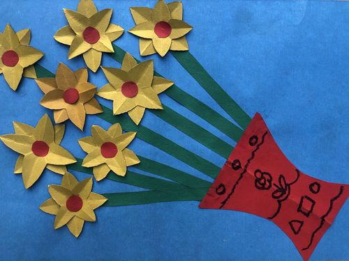 卡纸粘贴画—鲜花