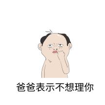 爸爸表示不想理你搞笑表情包