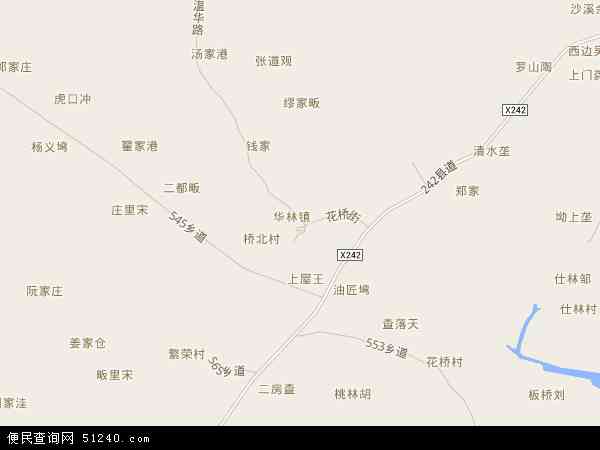 中国江西省九江市星子县华林镇地图(卫星地图)