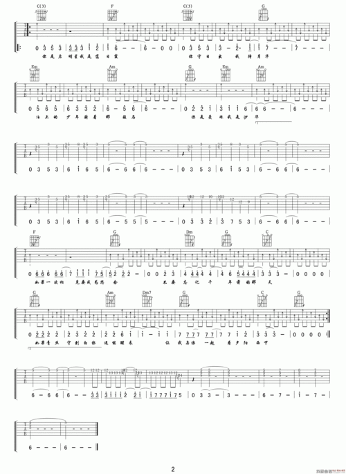 曼珠沙华(西北有狼词 刘俊麟曲) 吉他谱