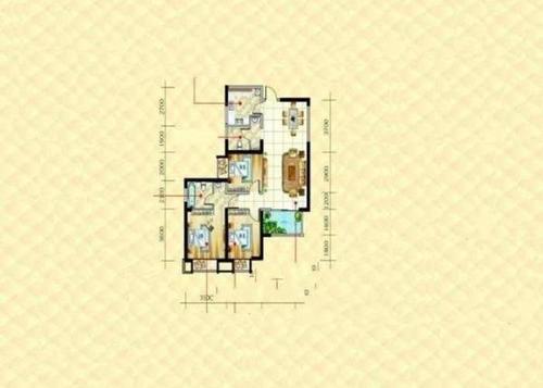 西安3室2厅2卫115㎡-雅荷四季城户型图-买房大师