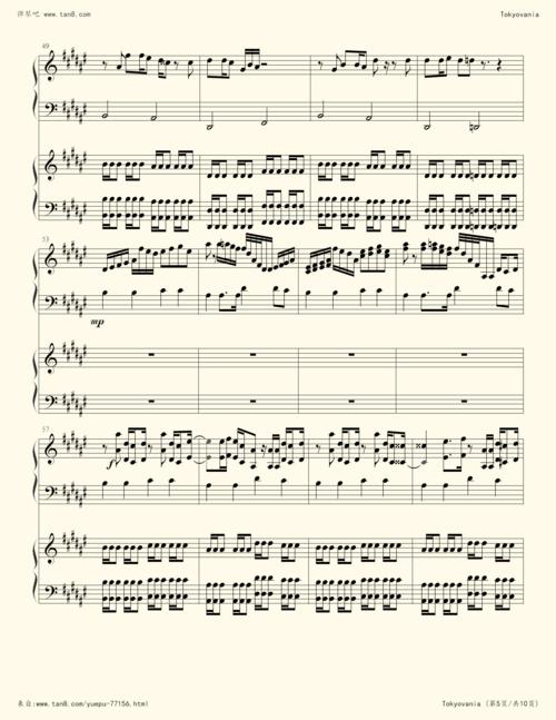 钢琴谱: [ink!sans]tokyovania