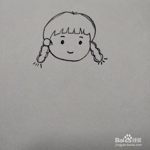 怎么画一个拿着小盆栽的可爱女孩卡通儿童简笔画
