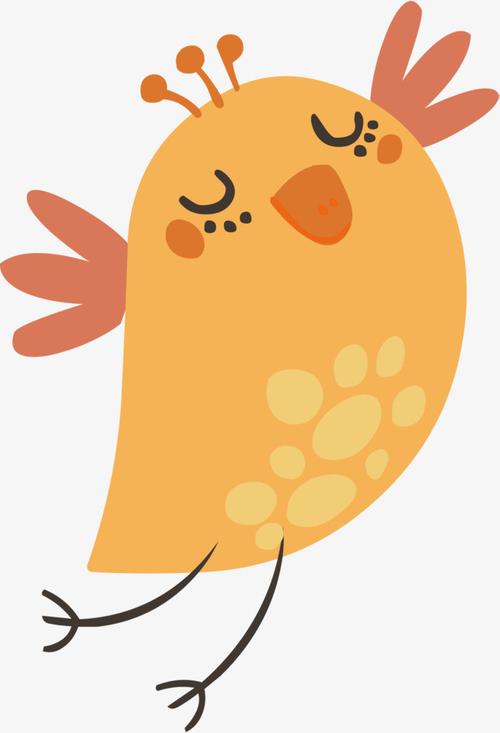 矢量手绘可爱小鸡漫画